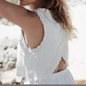 Madewell Eyelet Open Back Overlay Dress